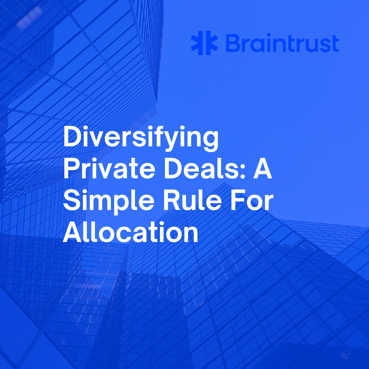 Diversifying Private Deals: A Simple Allocation Rule